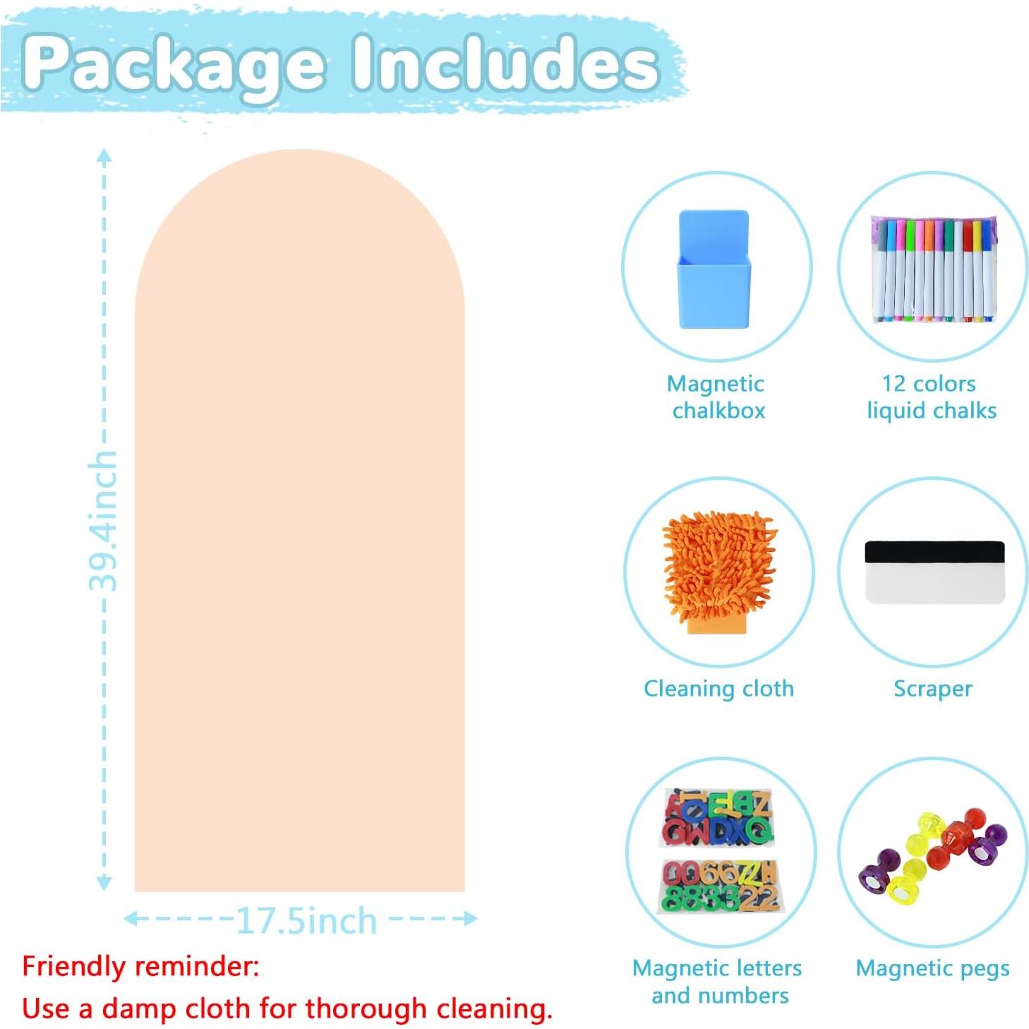 Calcomanía de Pared Magnética WUPIOS 100x44.5 cm Té con Leche