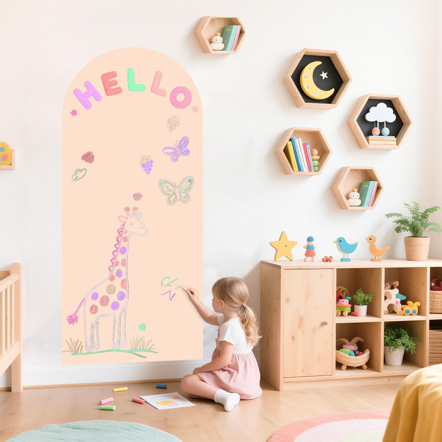 Calcomanía de Pared Magnética WUPIOS 100x44.5 cm Té con Leche