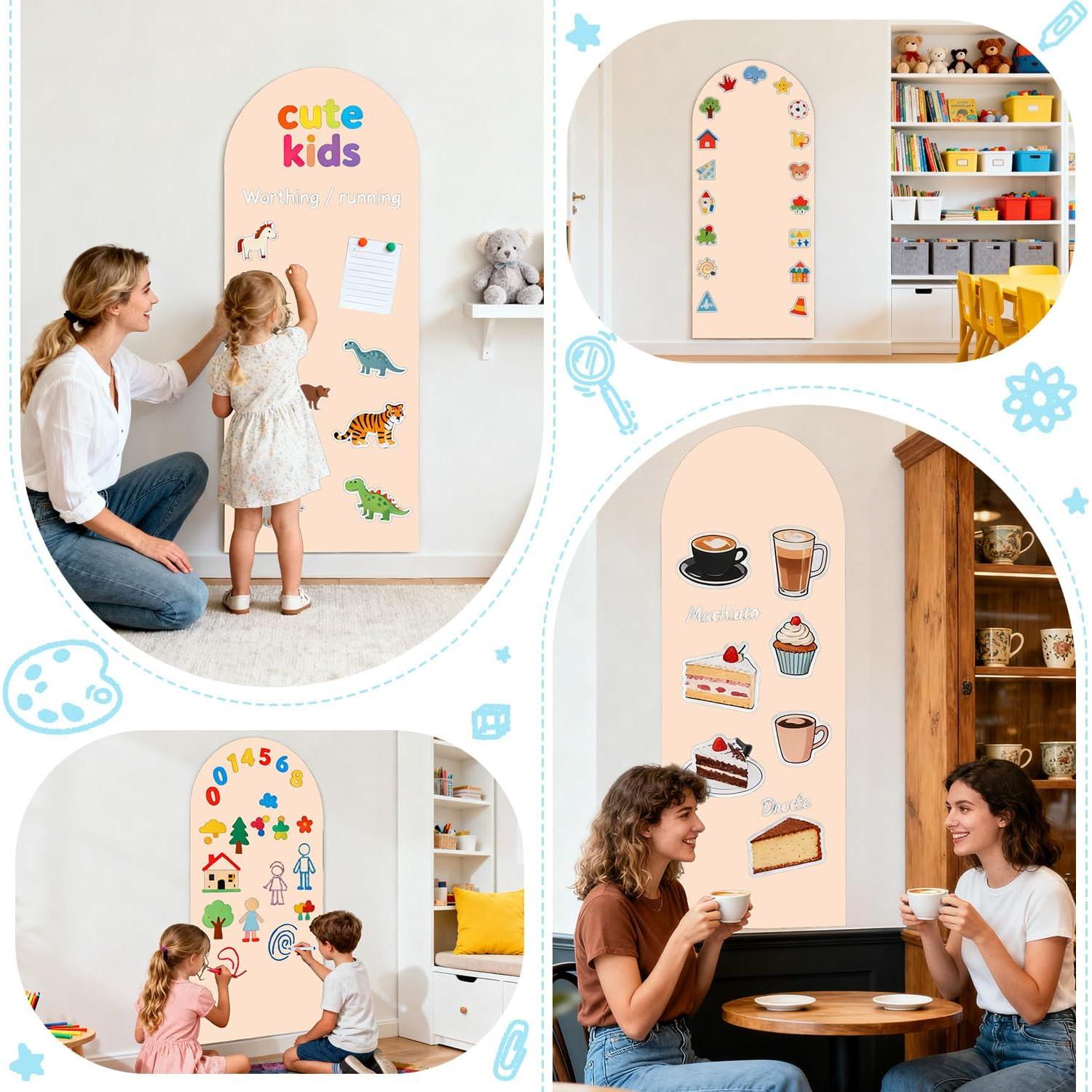 Calcomanía de Pared Magnética WUPIOS 100x44.5 cm Té con Leche