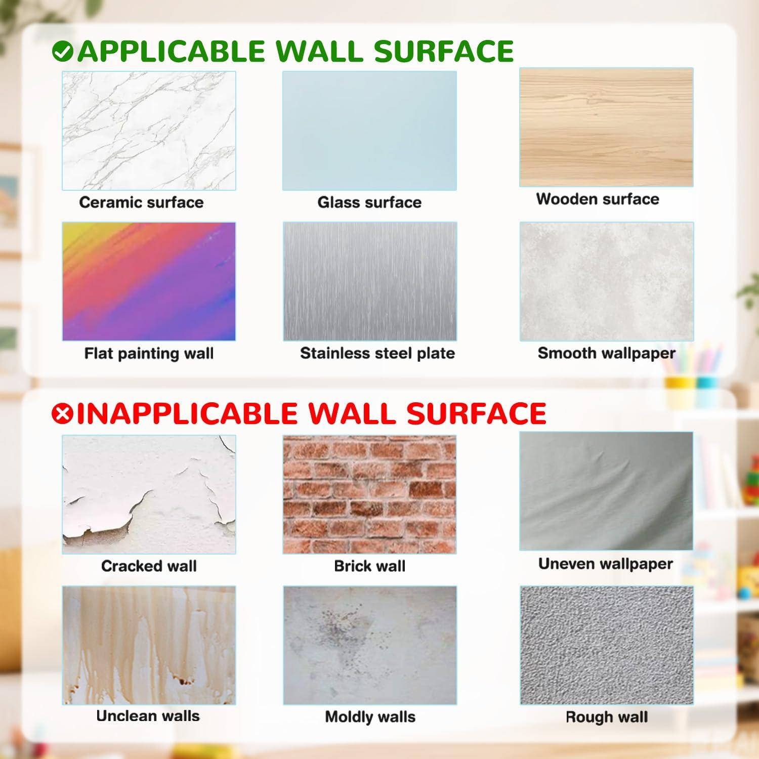 Calcomanía de Pared Magnética WUPIOS 100x44.5 cm Té con Leche