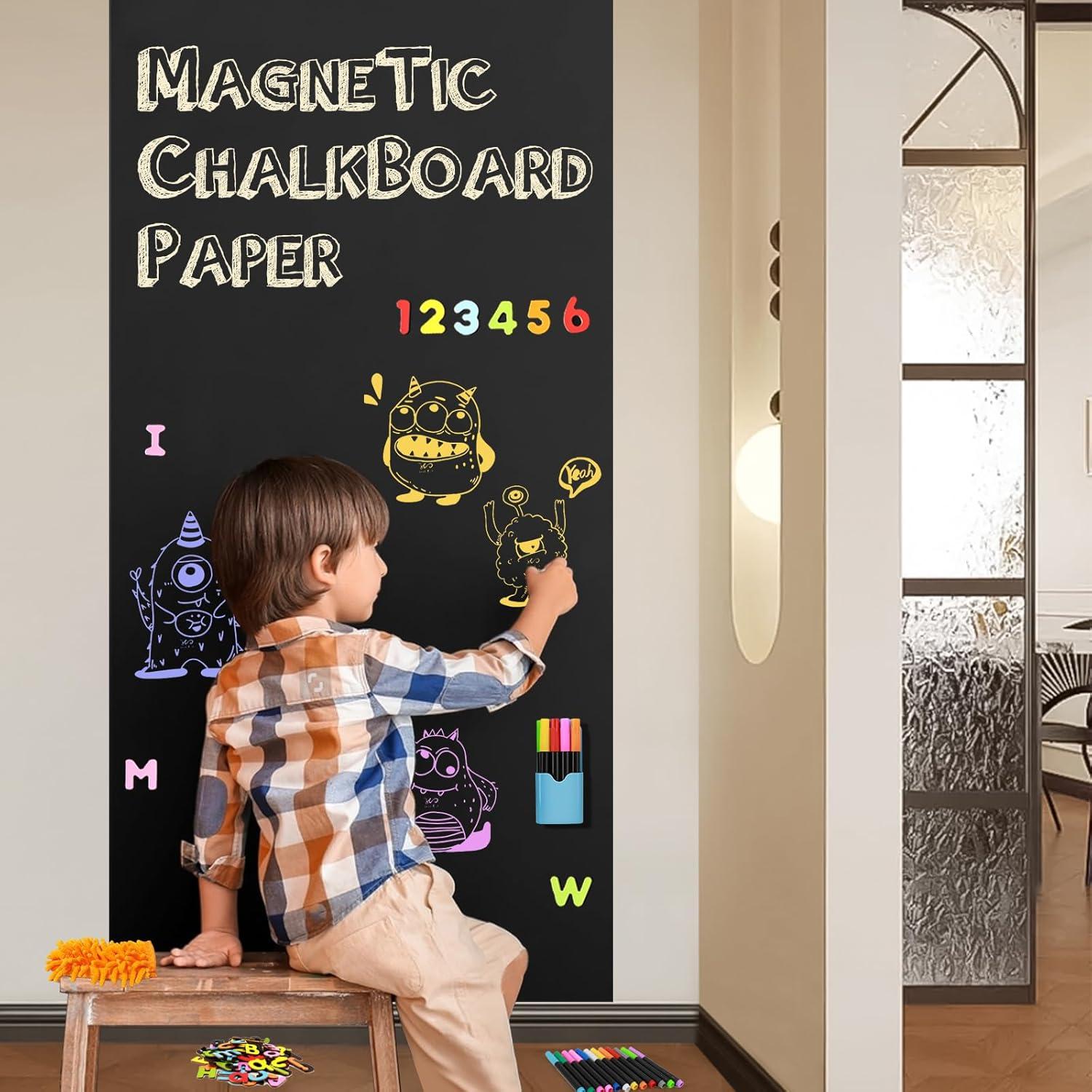 Papel Contacto Pizarra Magnética Ykall 120x45.7cm 79 Letras