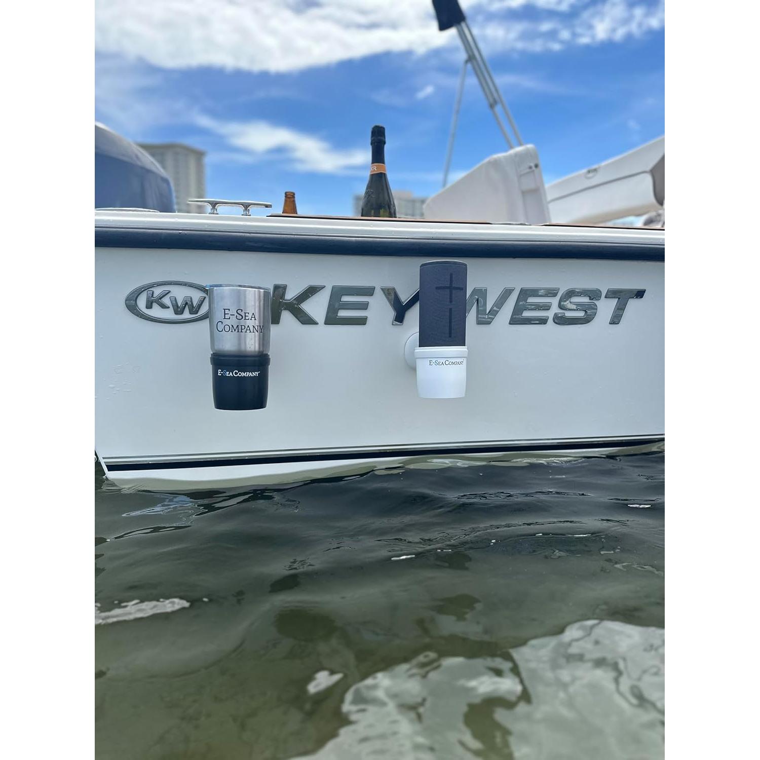 Soporte de Taza E-Sea Ajustable Blanco para Barcos y ATV