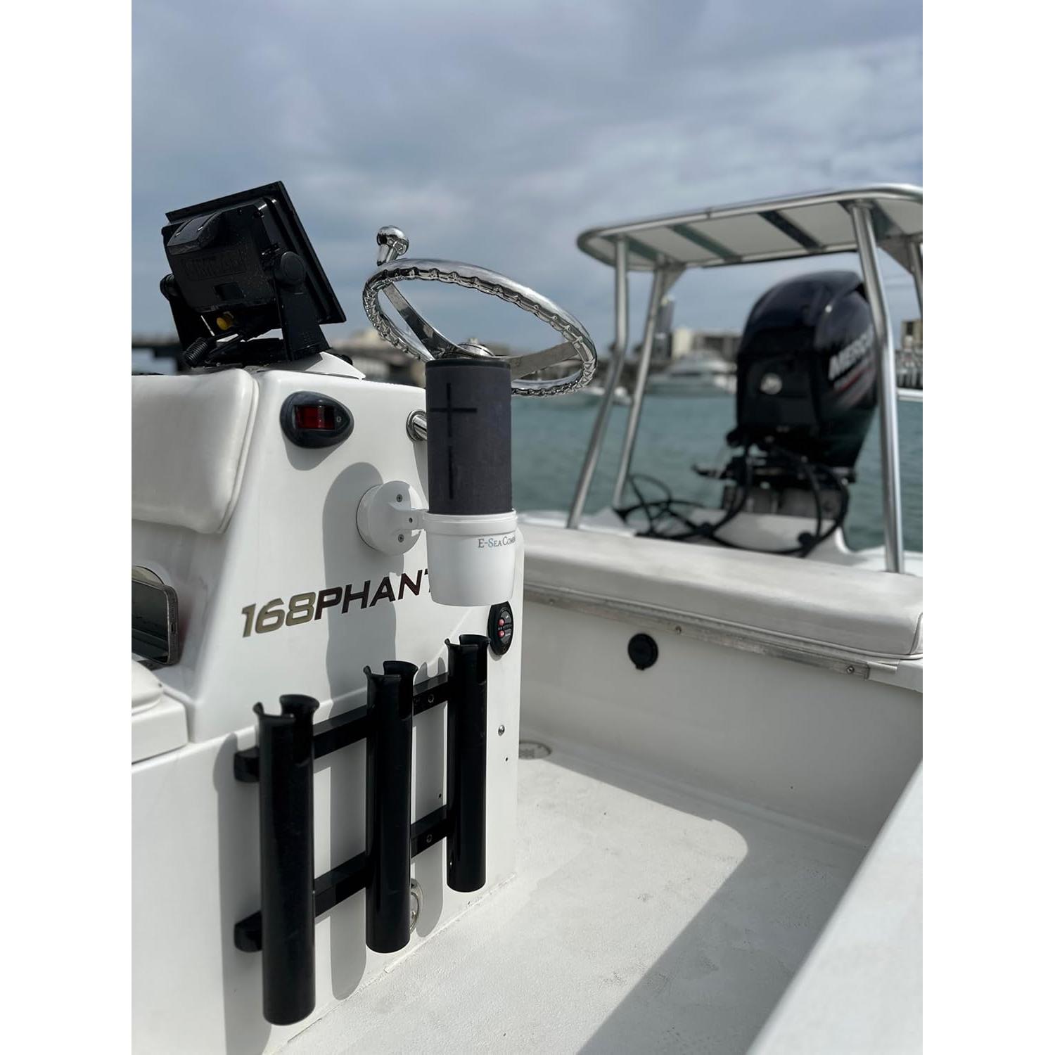 Soporte de Taza E-Sea Ajustable Blanco para Barcos y ATV