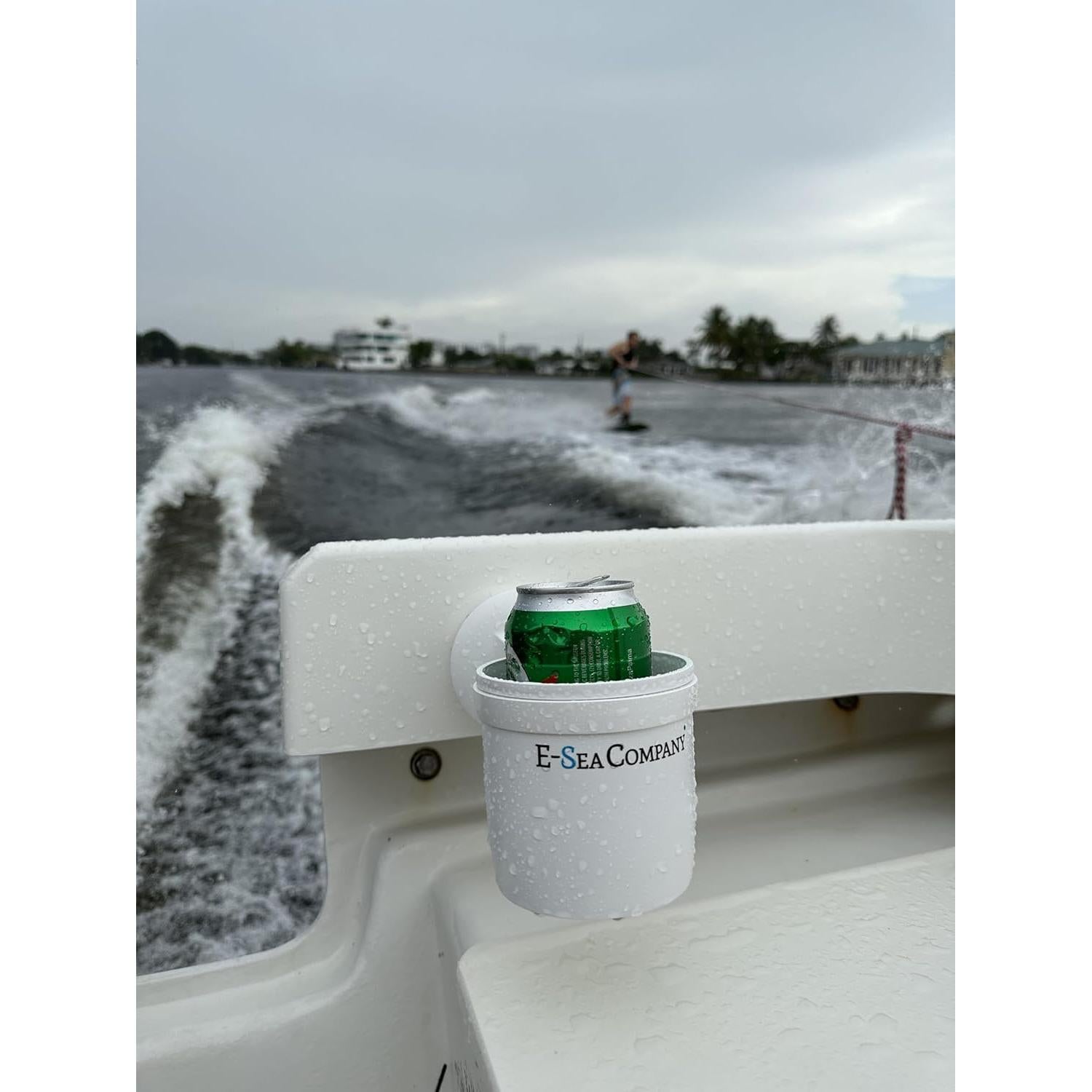Soporte de Taza E-Sea Ajustable Blanco para Barcos y ATV