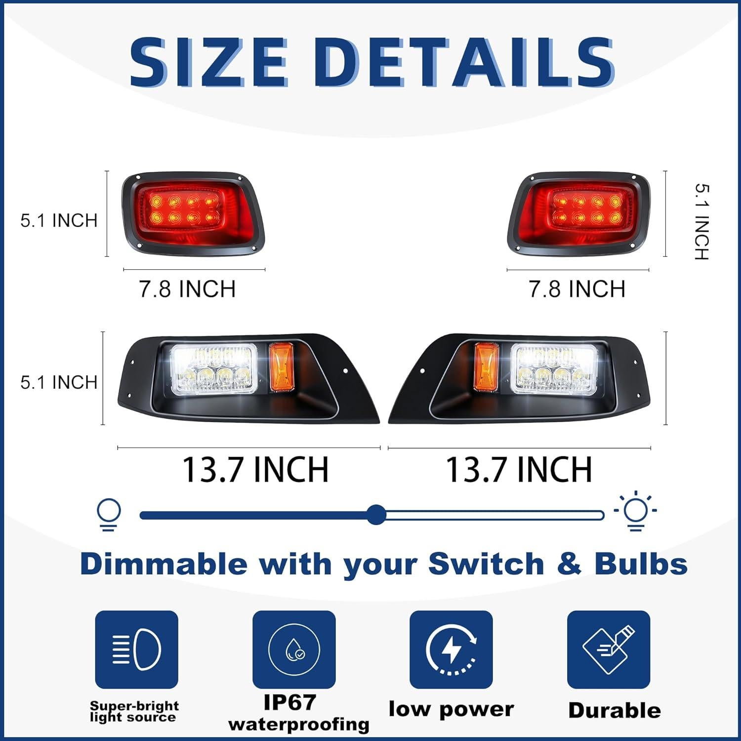 Kit de luces LED Mixopoly para carrito de golf EZGO TXT 1996-2013