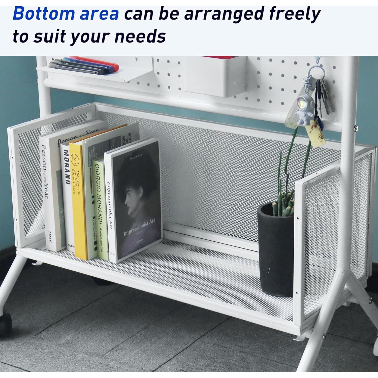 Pizarra Blanca Magnética Móvil Mifuro 101.6x71.1cm Doble Cara