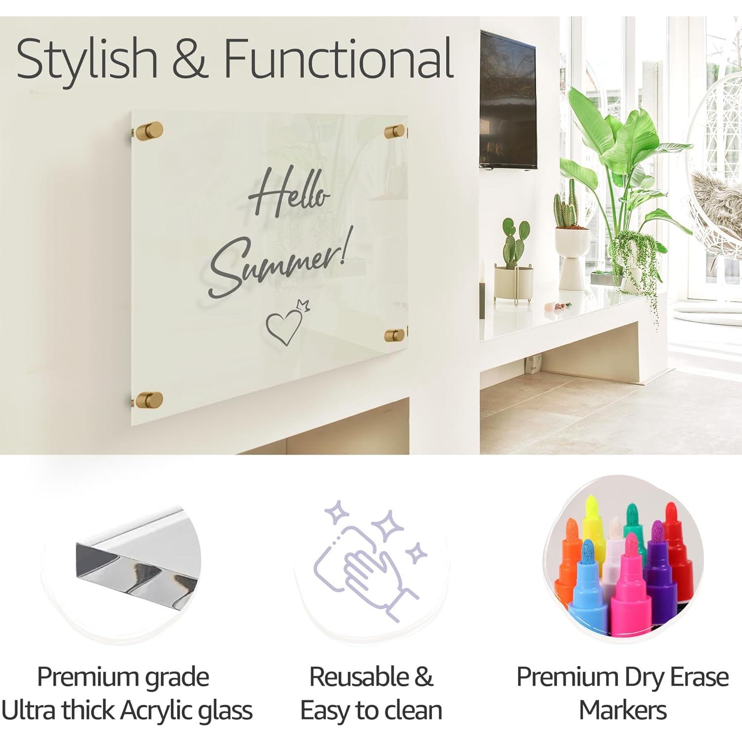 Tablero de Escritura Acrílico GuardMate 71x51 cm Borrado en Seco