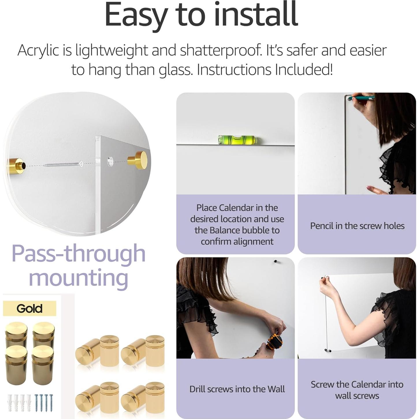 Tablero de Escritura Acrílico GuardMate 71x51 cm Borrado en Seco