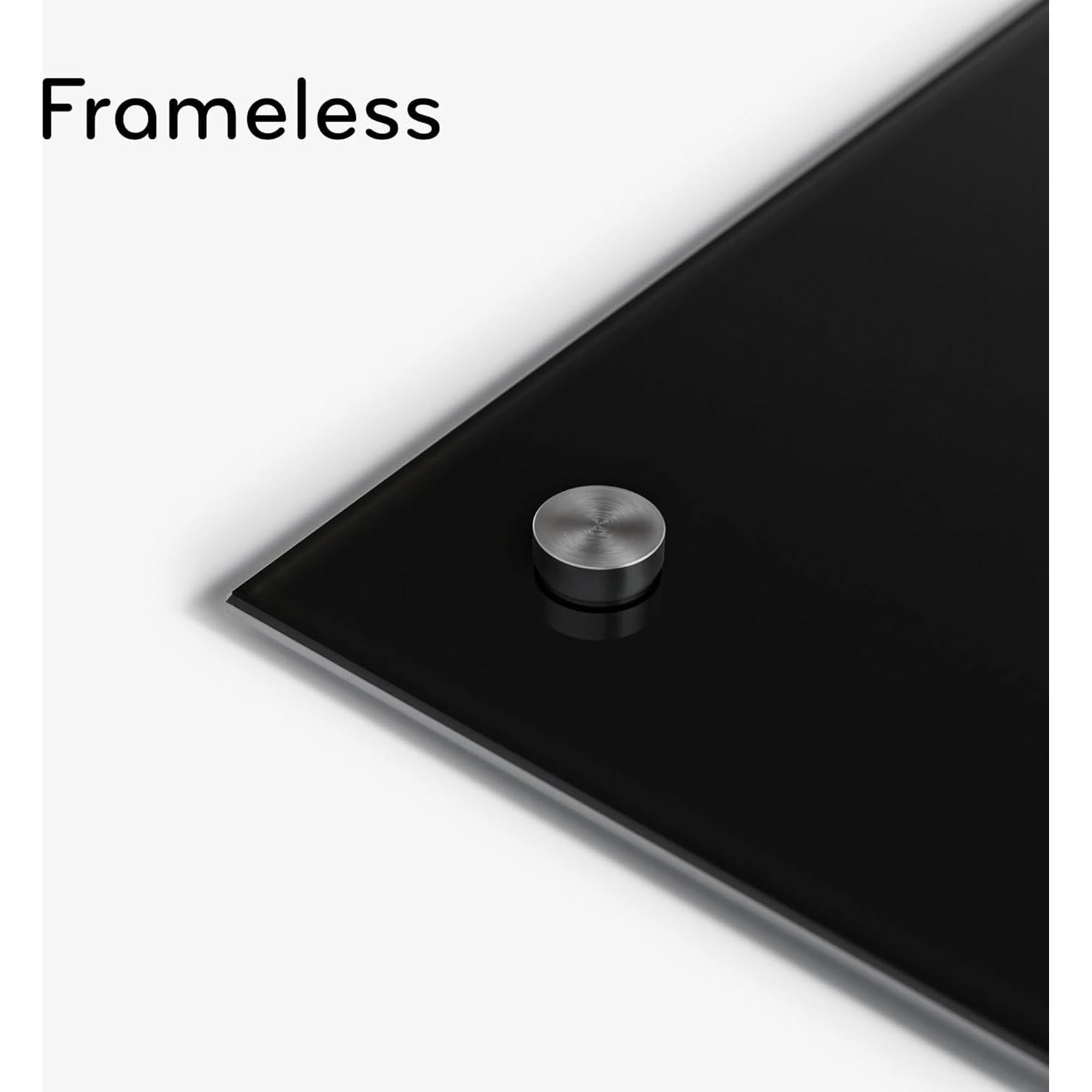 Tablero de Vidrio Borrado en Seco U Brands 61x91 cm Negro