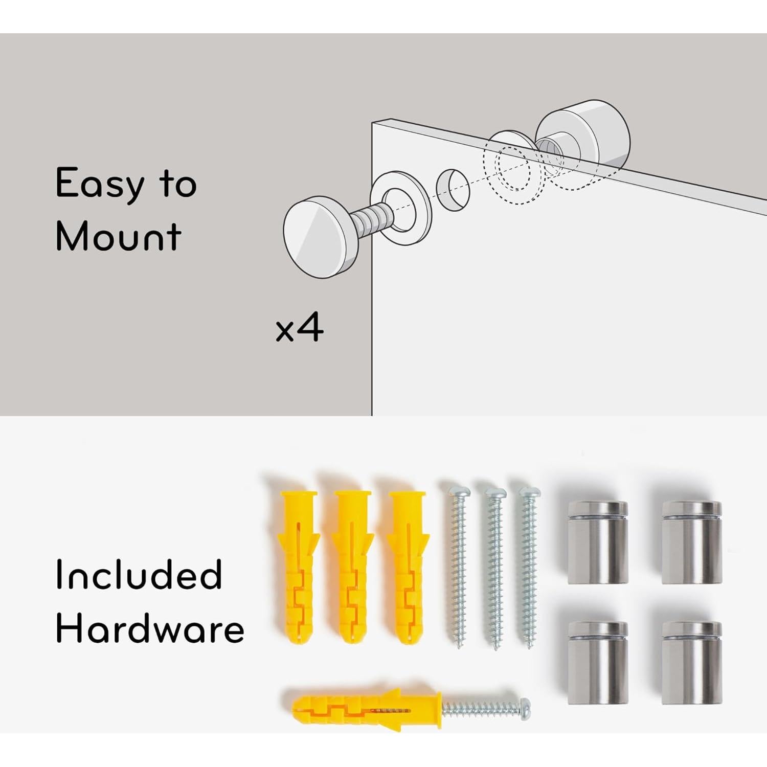 Tablero de Vidrio Borrado en Seco U Brands 61x91 cm Negro