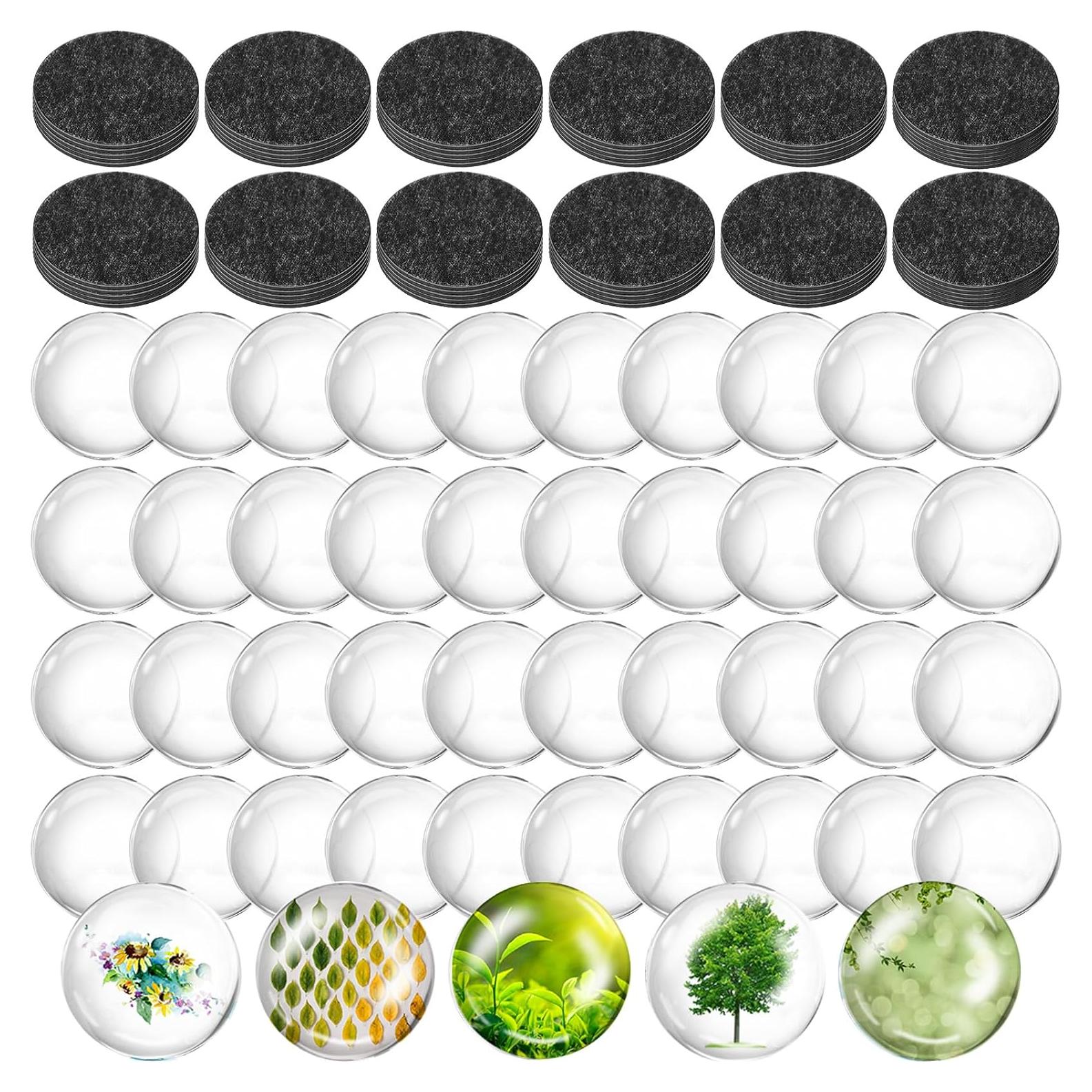 Imanes de Manualidades BEDARTIST 96pcs Vidrio 2.54cm Redondos