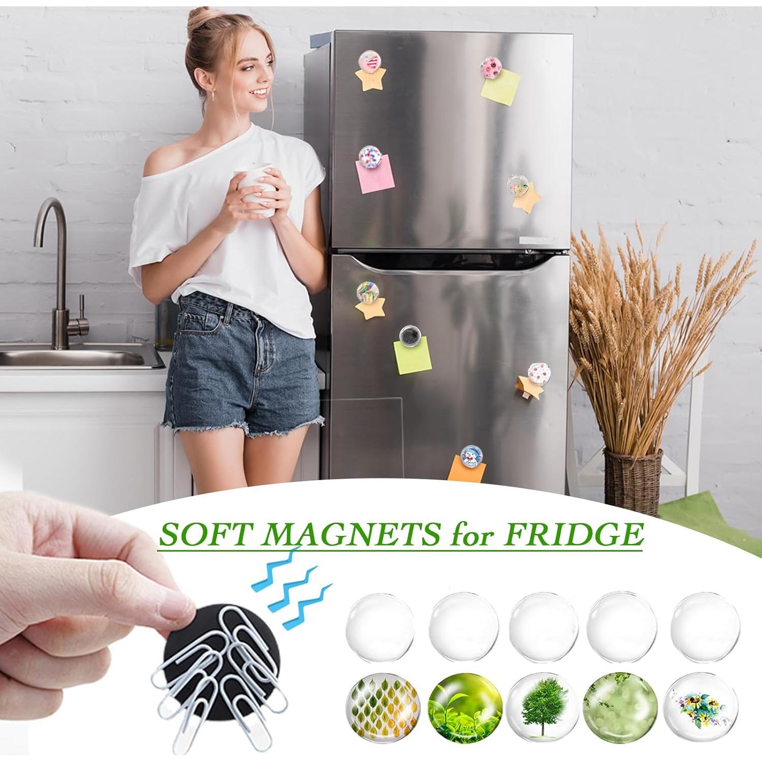 Imanes de Manualidades BEDARTIST 96pcs Vidrio 2.54cm Redondos