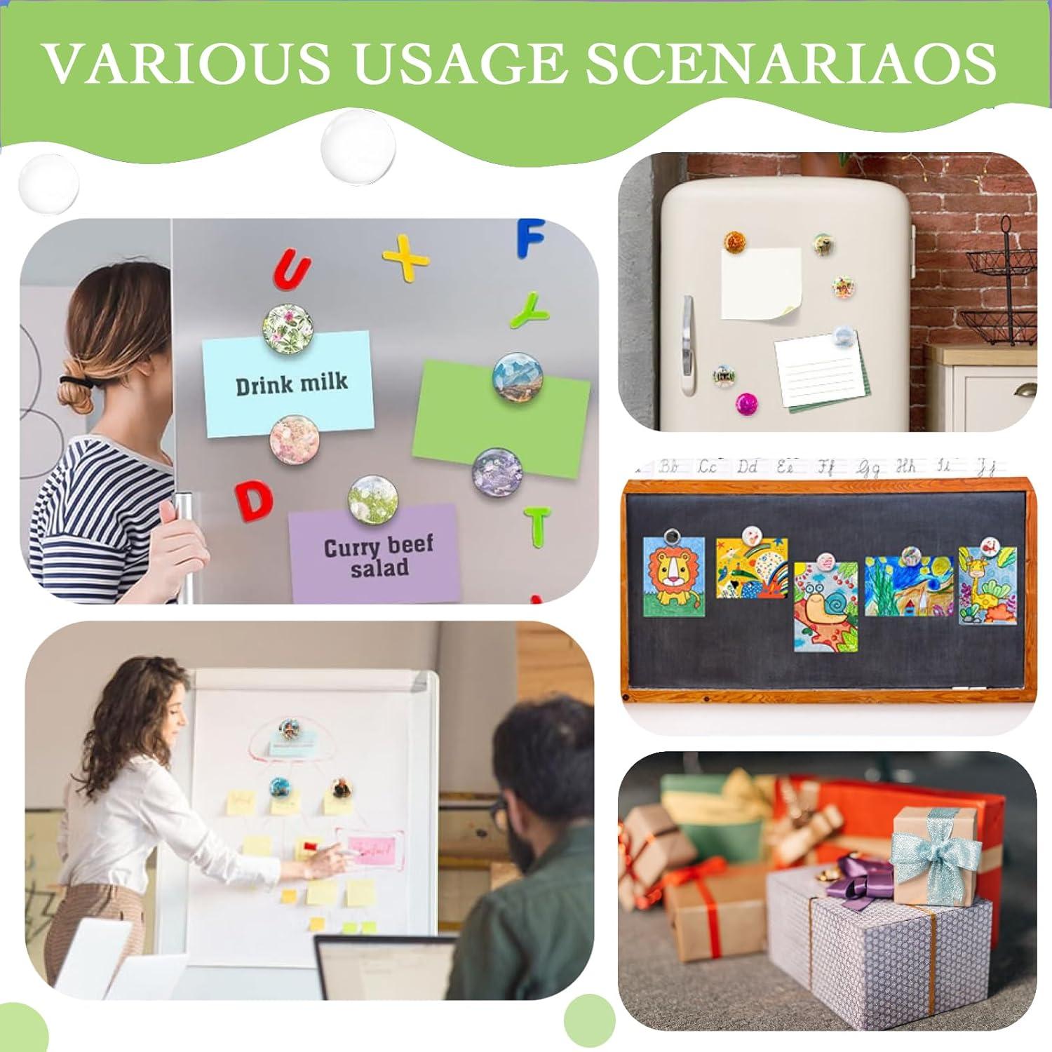 Imanes de Manualidades BEDARTIST 96pcs Vidrio 2.54cm Redondos