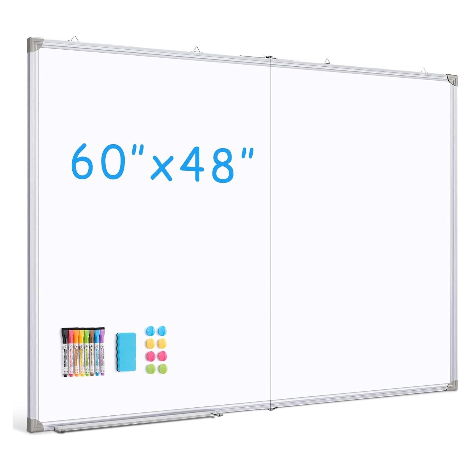 Pizarra Blanca Grande DOLLAR BOSS 152x122 cm Magnética Plegable