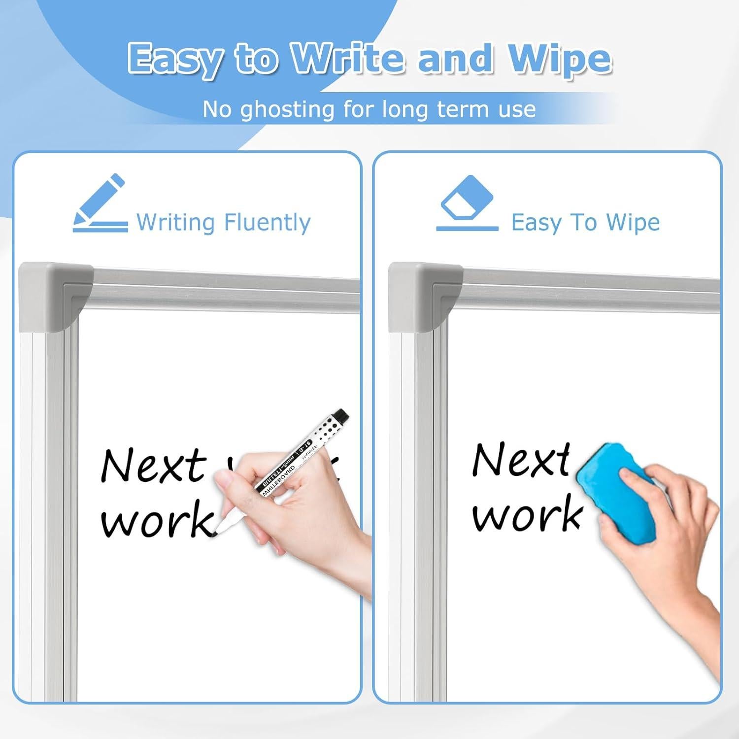 Pizarra Blanca Grande DOLLAR BOSS 152x122 cm Magnética Plegable