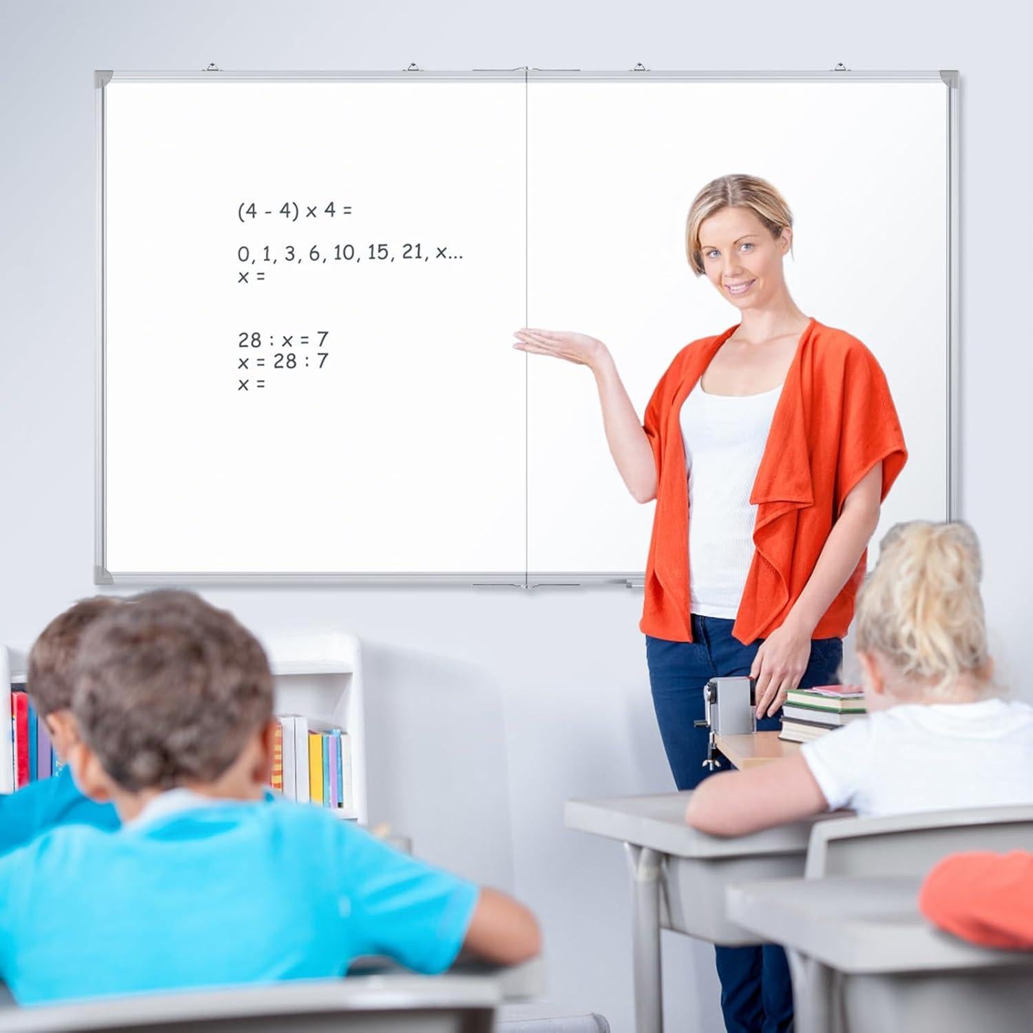 Pizarra Blanca Grande DOLLAR BOSS 152x122 cm Magnética Plegable