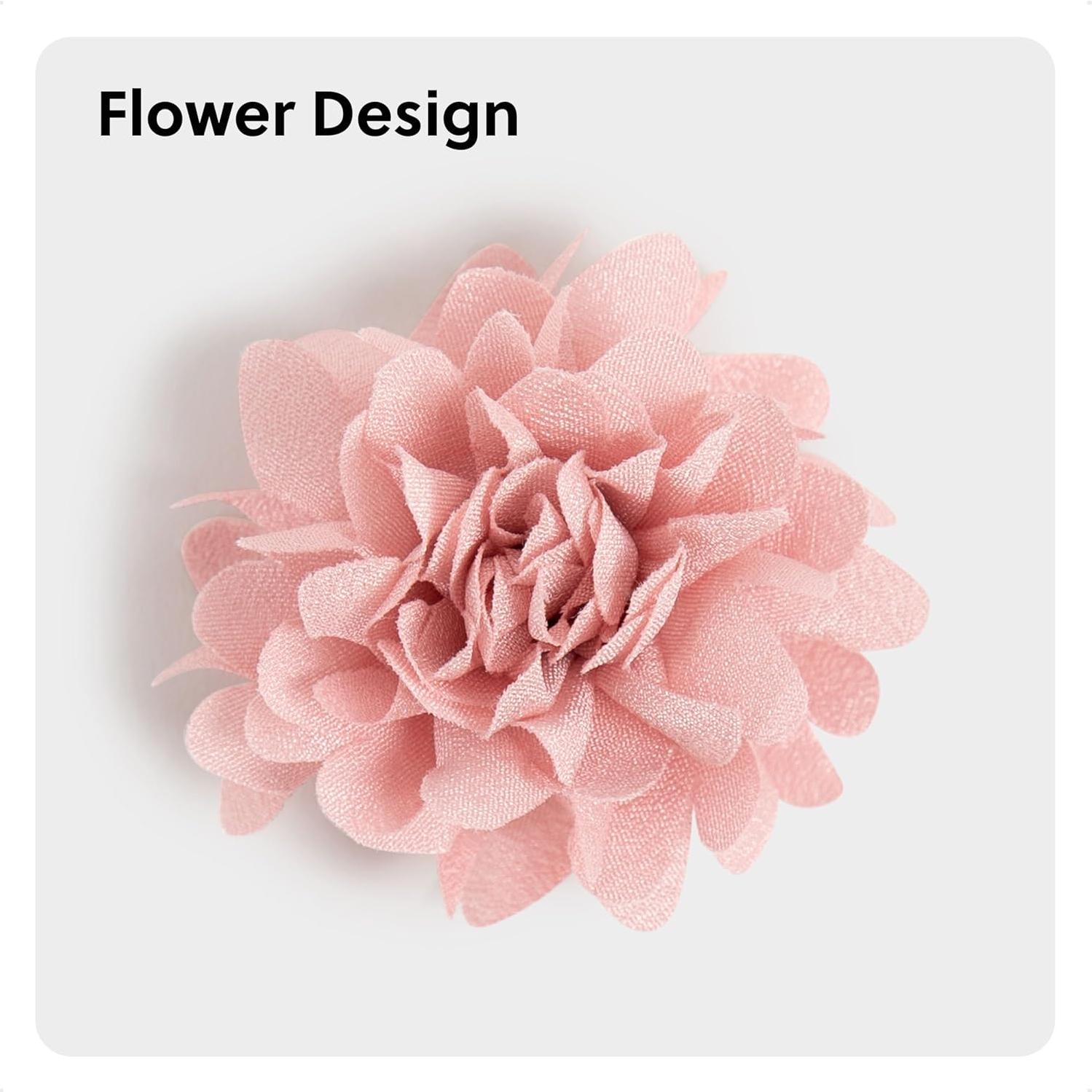 Juego de 12 Imanes de Flores Mini U Brands Rosa y Crema