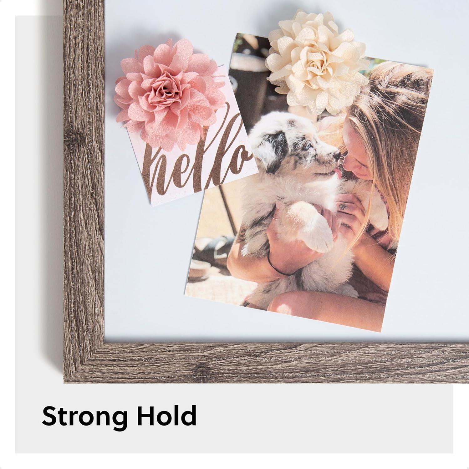 Juego de 12 Imanes de Flores Mini U Brands Rosa y Crema