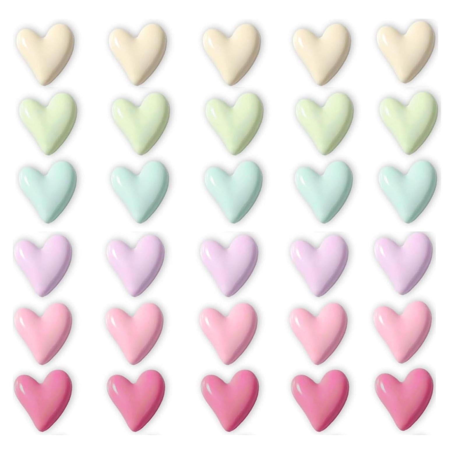 30 Imanes de Corazón Coloridos GLFYJOU para Refrigerador