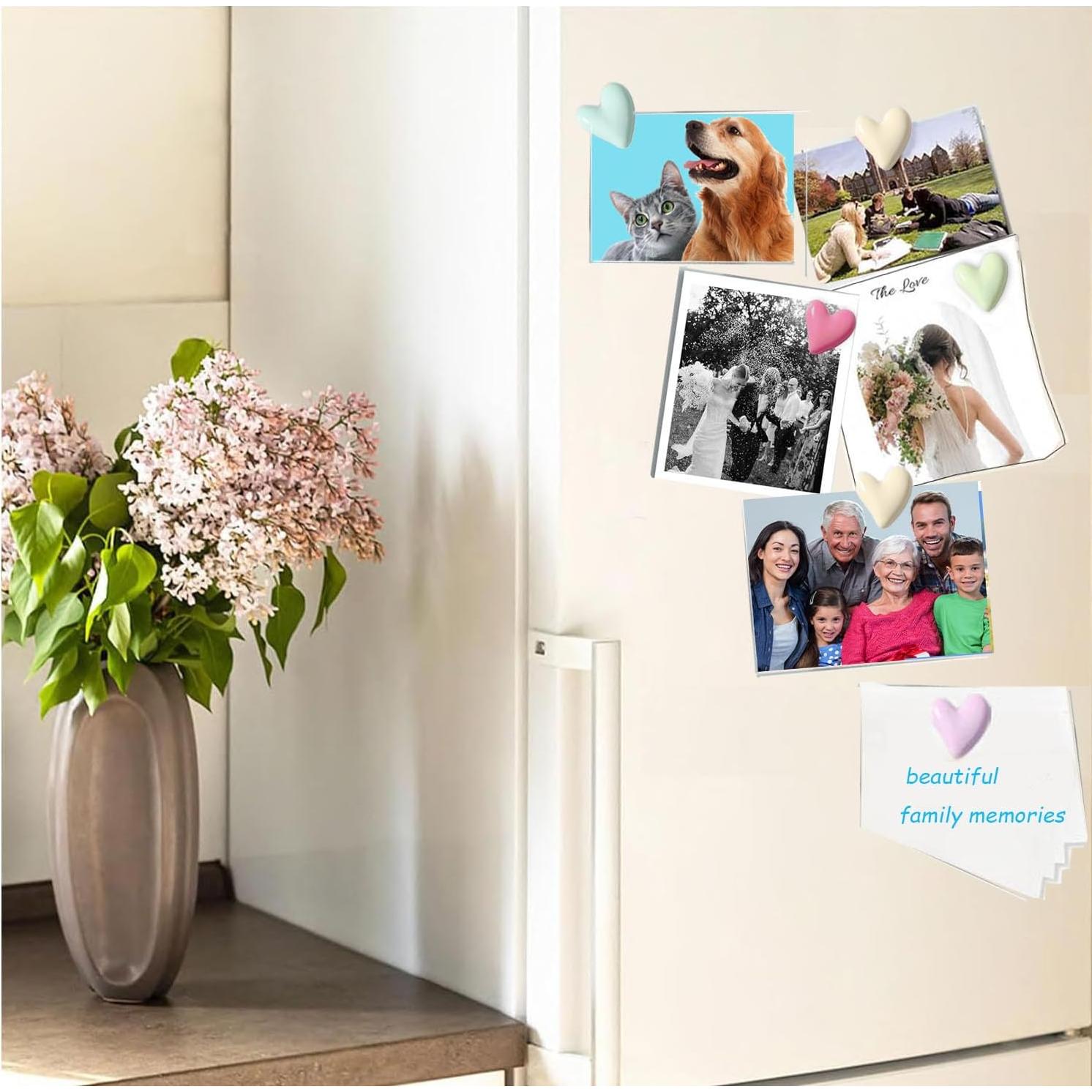 30 Imanes de Corazón Coloridos GLFYJOU para Refrigerador