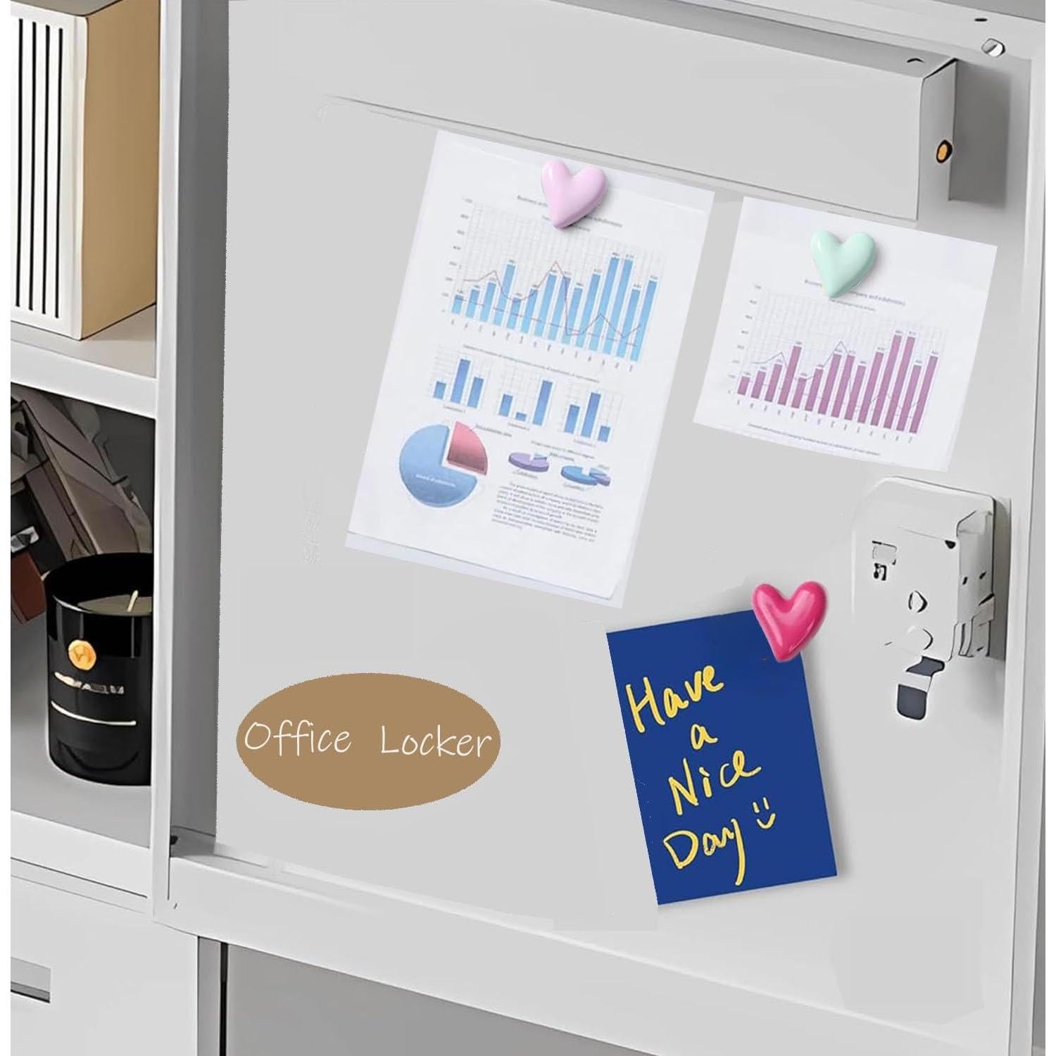 30 Imanes de Corazón Coloridos GLFYJOU para Refrigerador