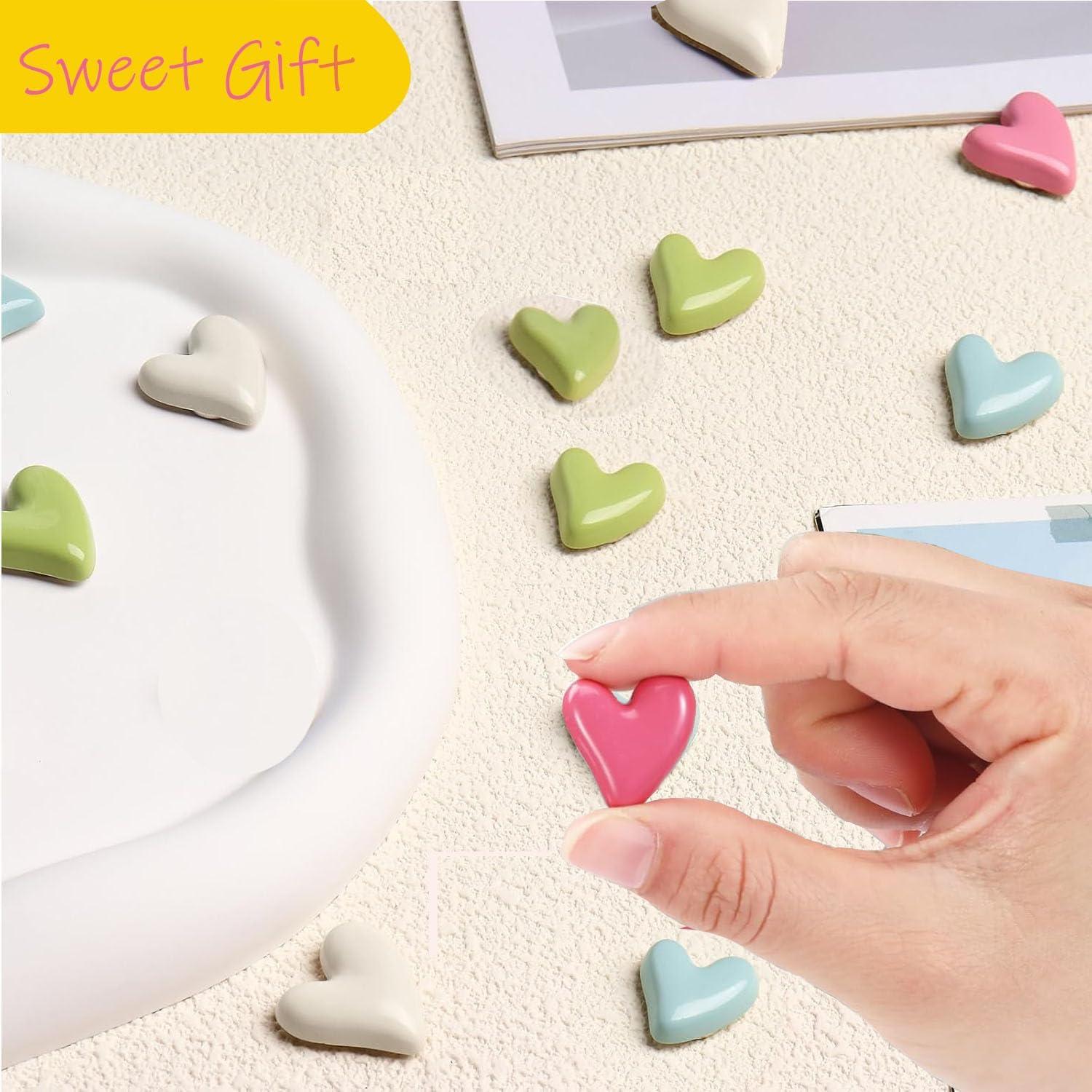 30 Imanes de Corazón Coloridos GLFYJOU para Refrigerador