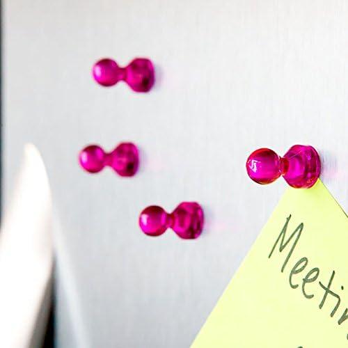 Imanes de Clavo Magnéticos MapMagnets Rosa 24 Piezas 11x17mm