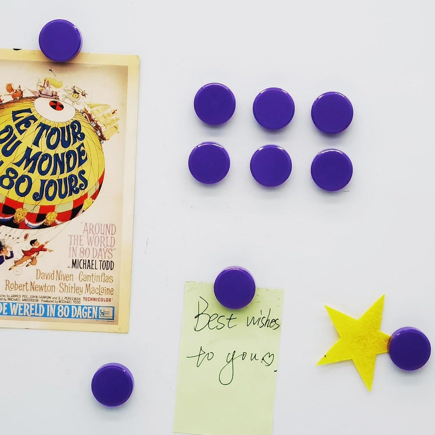 Imanes Redondos Fuertes ZDZBLX 30 Piezas 20mm Púrpura