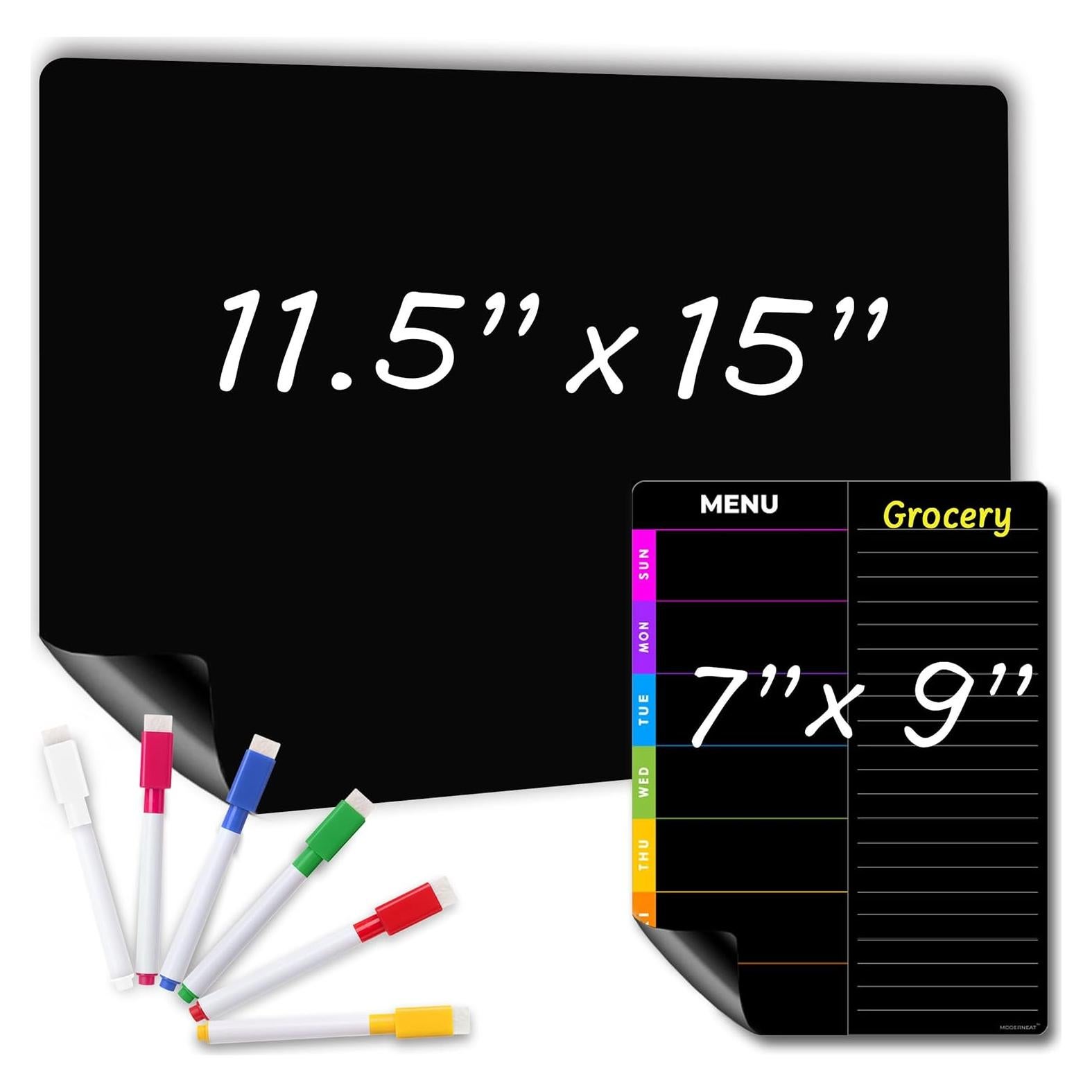 Pizarra Magnética para Nevera MODERNEAT 29.2x38.1 cm + Menú 17.8x22.9 cm