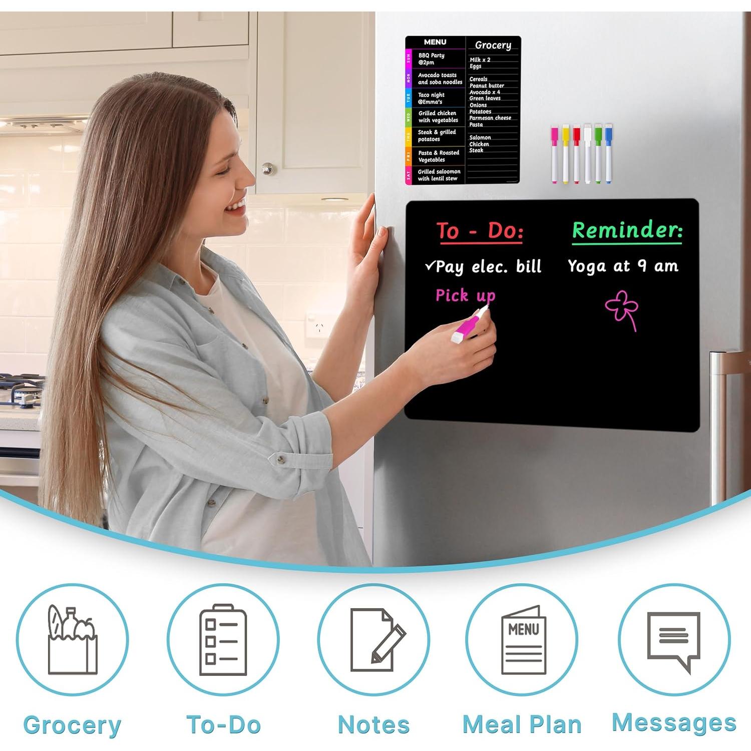 Pizarra Magnética para Nevera MODERNEAT 29.2x38.1 cm + Menú 17.8x22.9 cm