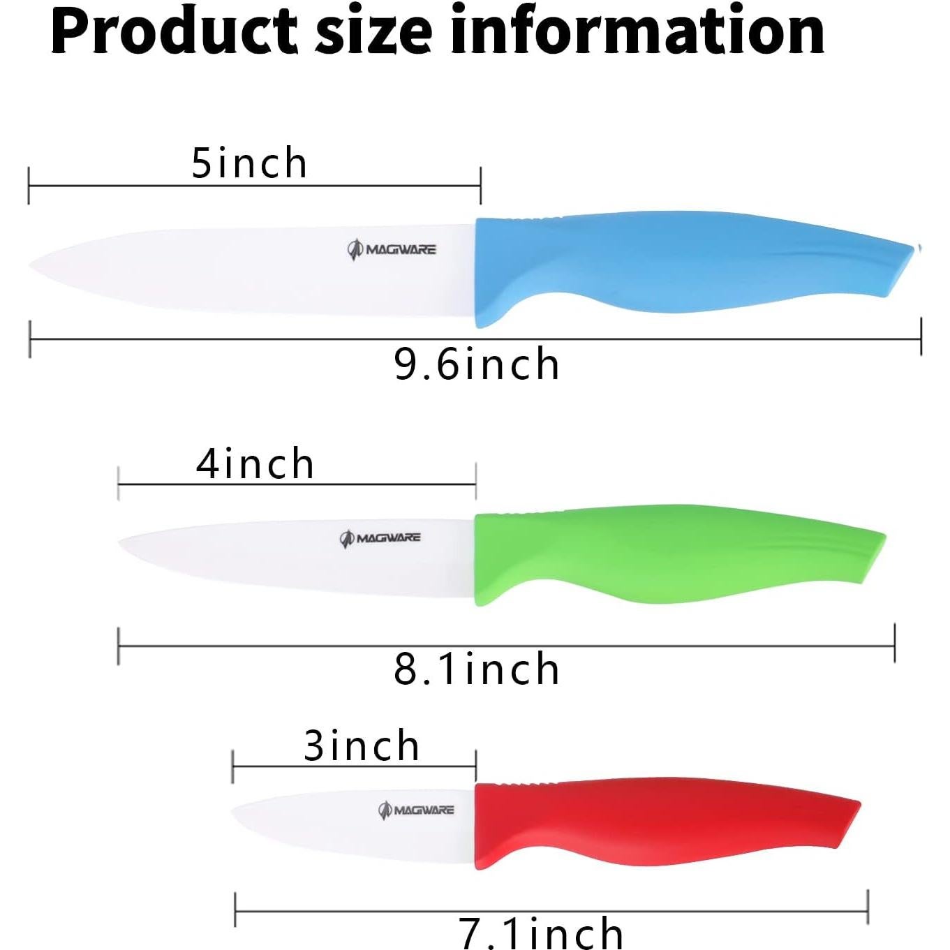 Juego de cuchillos de cerámica 6 piezas Magiware - Rojo