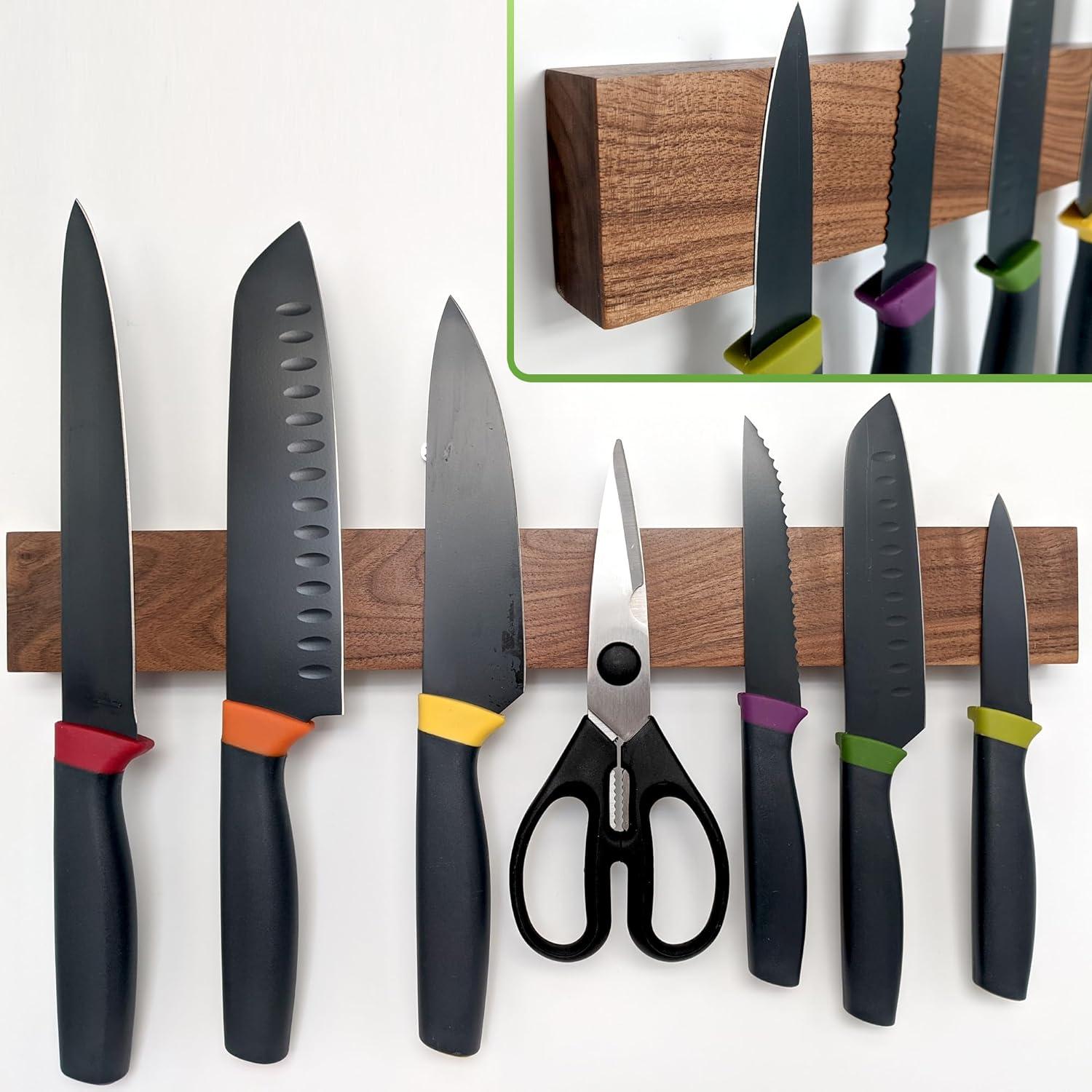 Soporte Magnético para Cuchillos HMmagnets 40.64 cm Nogal