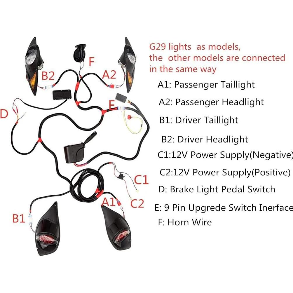 Kit de Luz Legal en la Calle 10L0L para Carrito Golf Yamaha G29