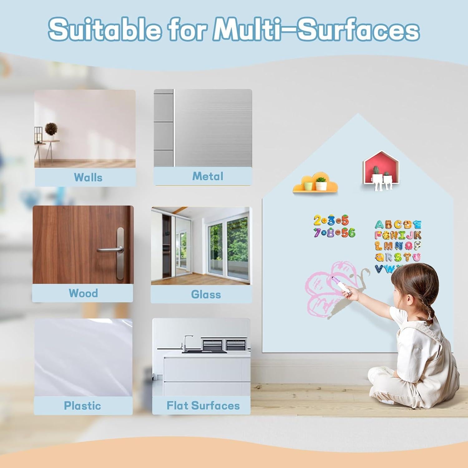 Pizarra Magnética Autoadhesiva 101.6x81.3cm xmagnn Azul