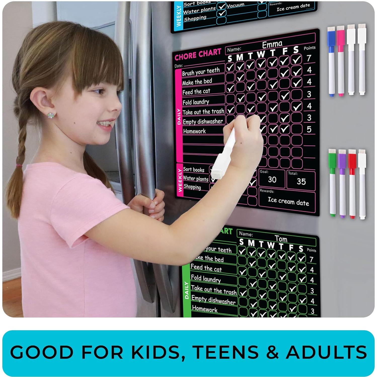 Juego de 3 Tableros de Tareas MODERNEAT con 8 Marcadores