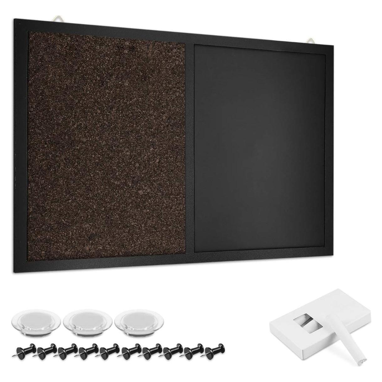 Tablero Combinado de Tiza y Corcho Navaris 91.4 x 61 cm