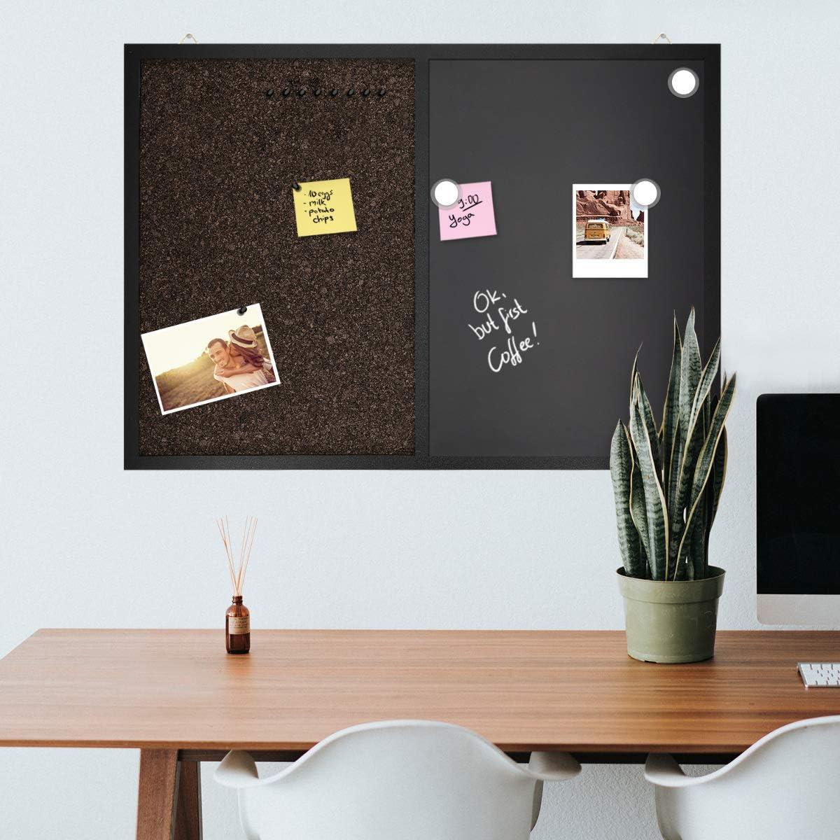 Tablero Combinado de Tiza y Corcho Navaris 91.4 x 61 cm