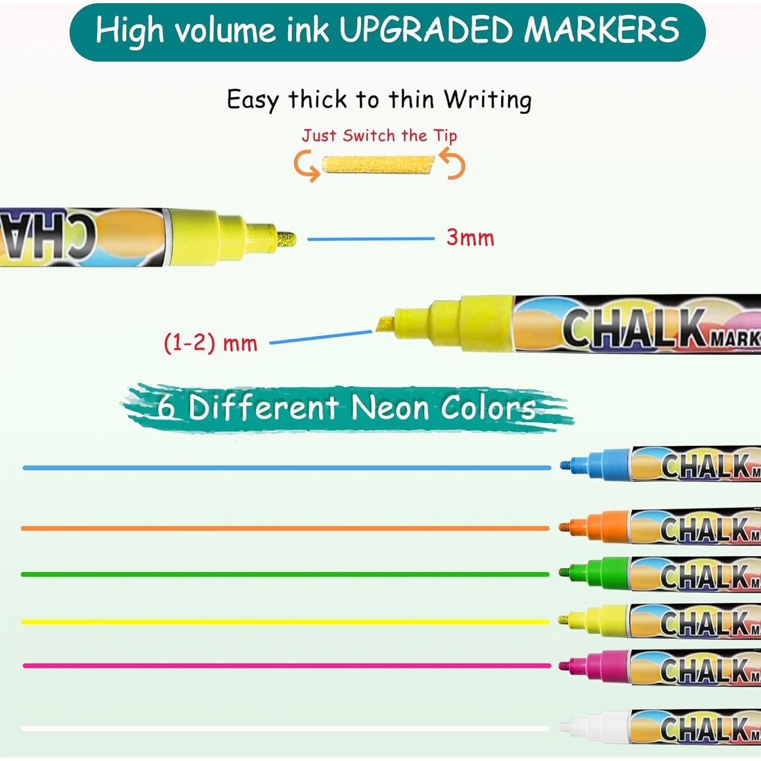 Calendario Magnético Negro LAMBOCK 2 PCS con Marcadores