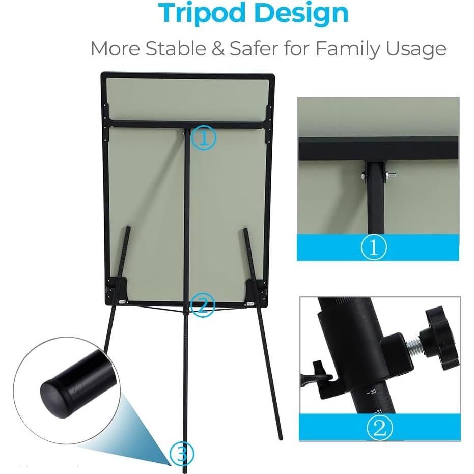Caballete Pizarra Blanca Magnética DexBoard 91.44x60.96cm Ajustable