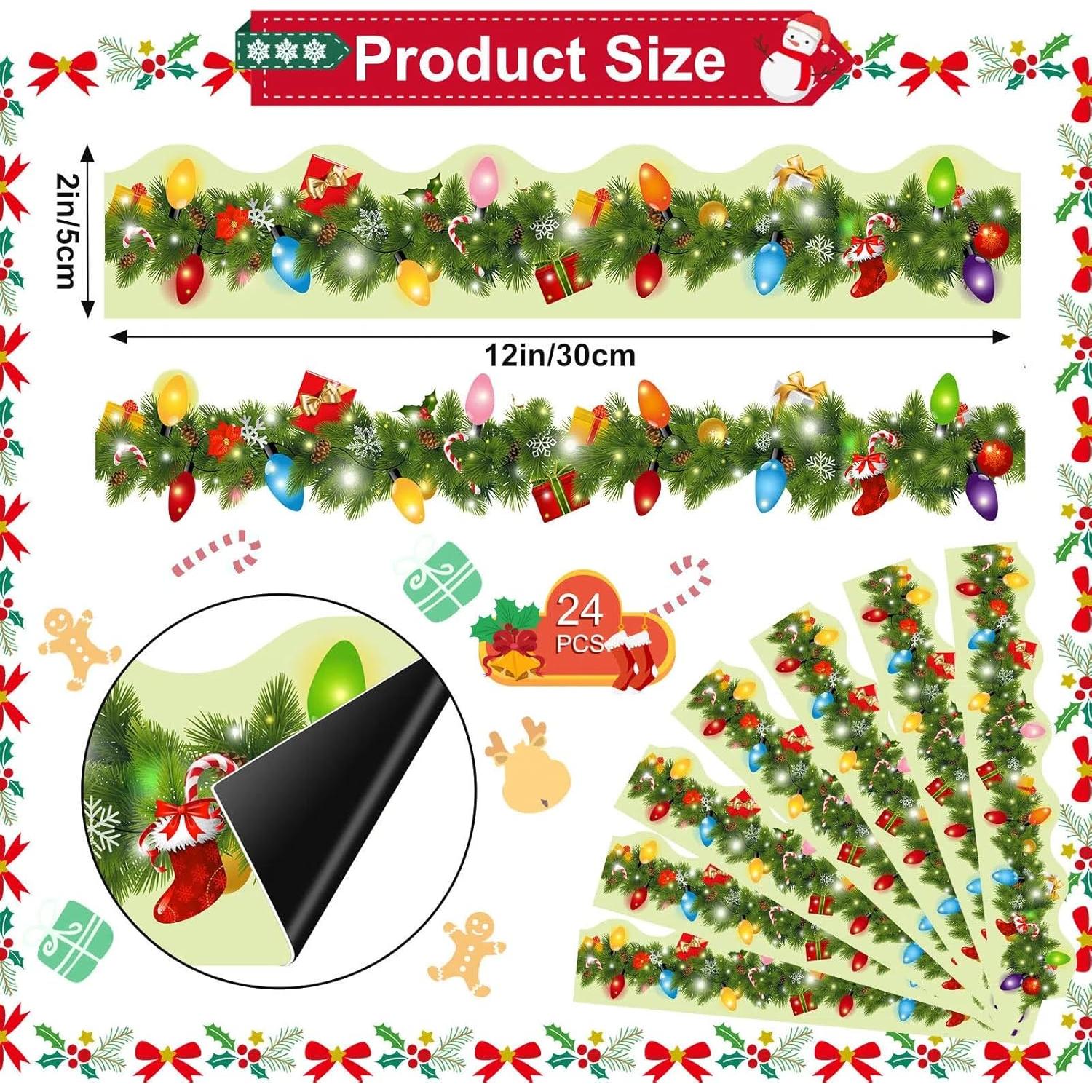 Borde Magnético Navideño Zhanmai 24 Pcs 30.48x5.08 cm