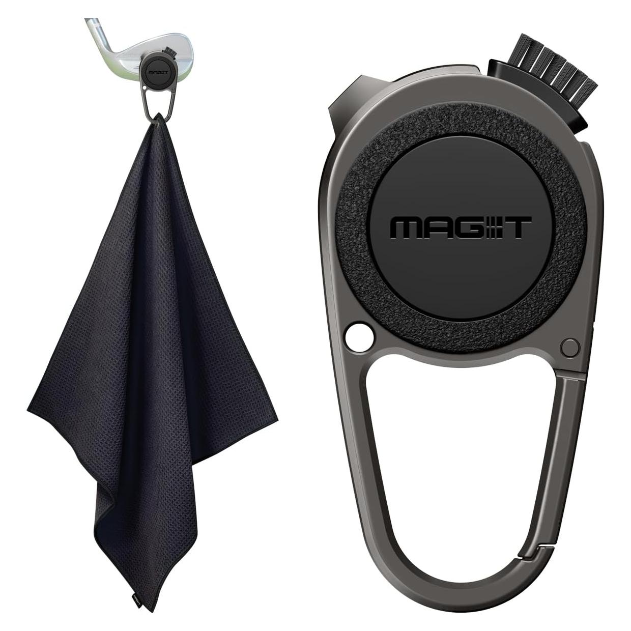 Toalla de Golf Magnética Spigen Microfibra Negra 50x50cm