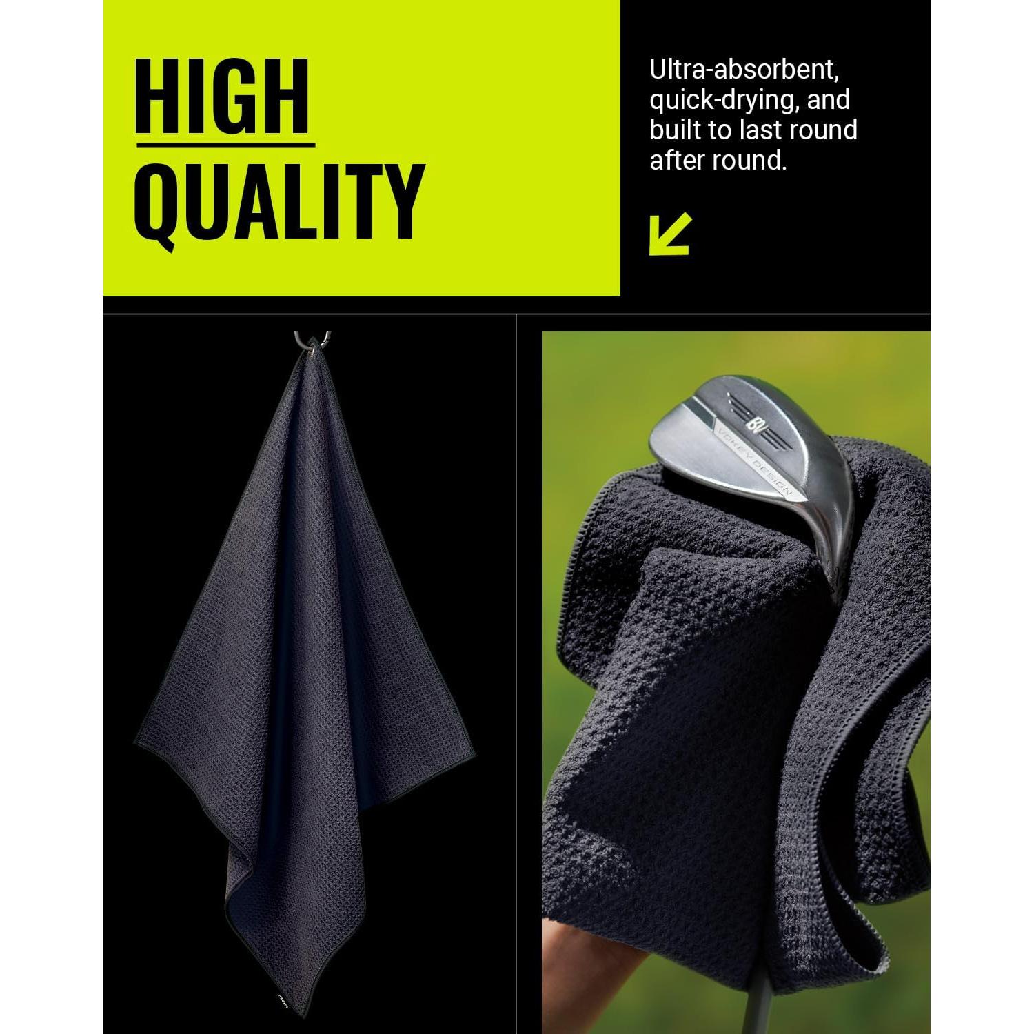 Toalla de Golf Magnética Spigen Microfibra Negra 50x50cm