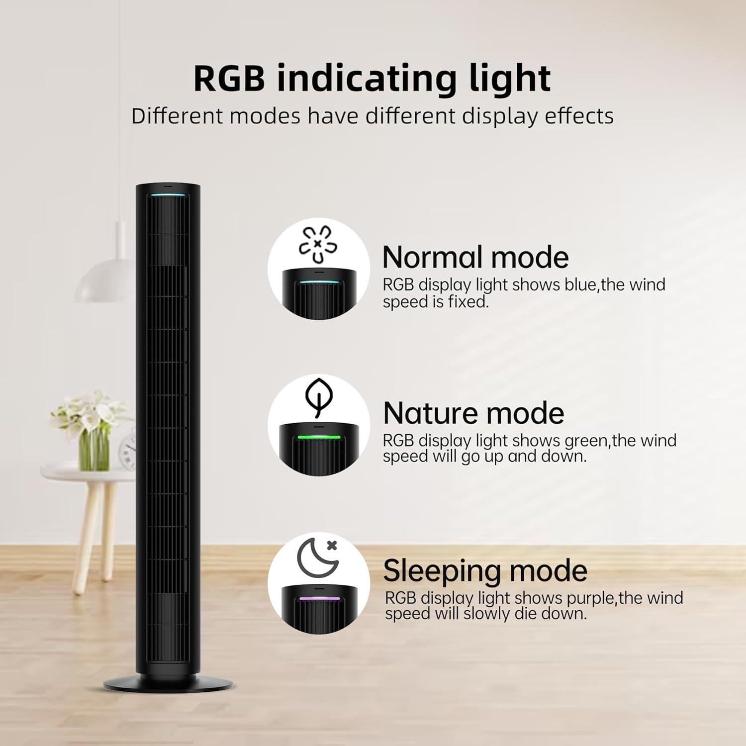 Ventilador de Torre PHILODECO 101.6 cm Oscilante Silencioso