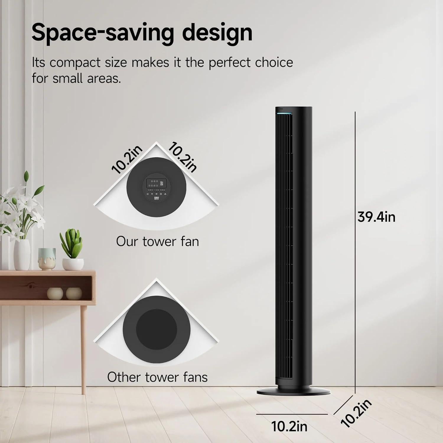Ventilador de Torre PHILODECO 101.6 cm Oscilante Silencioso