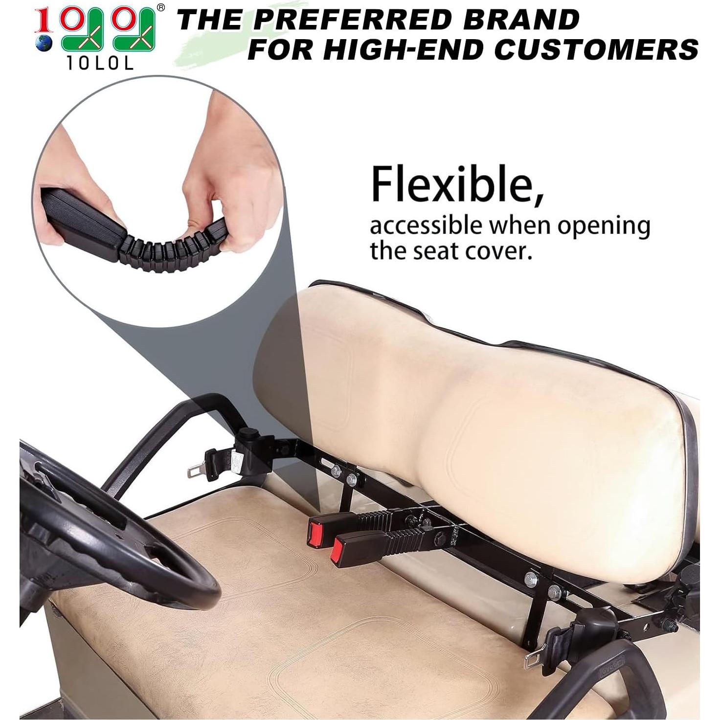 Kit de Cinturones de Seguridad Retráctiles 10L0L para Carrito de Golf