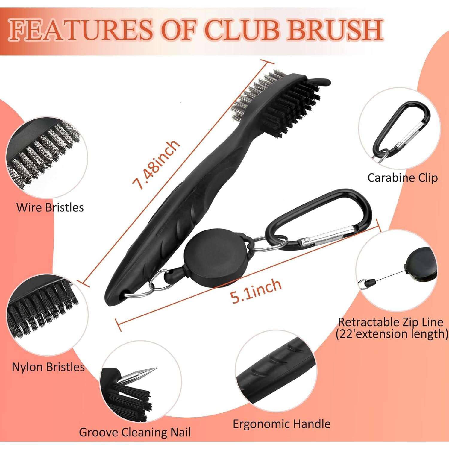 Juego de Toallas de Golf TRINKA con Cepillo y Herramienta Divot