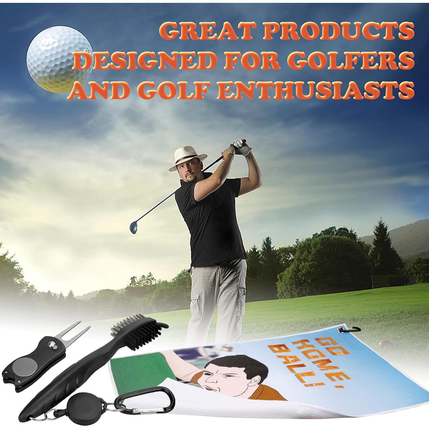 Juego de Toallas de Golf TRINKA con Cepillo y Herramienta Divot