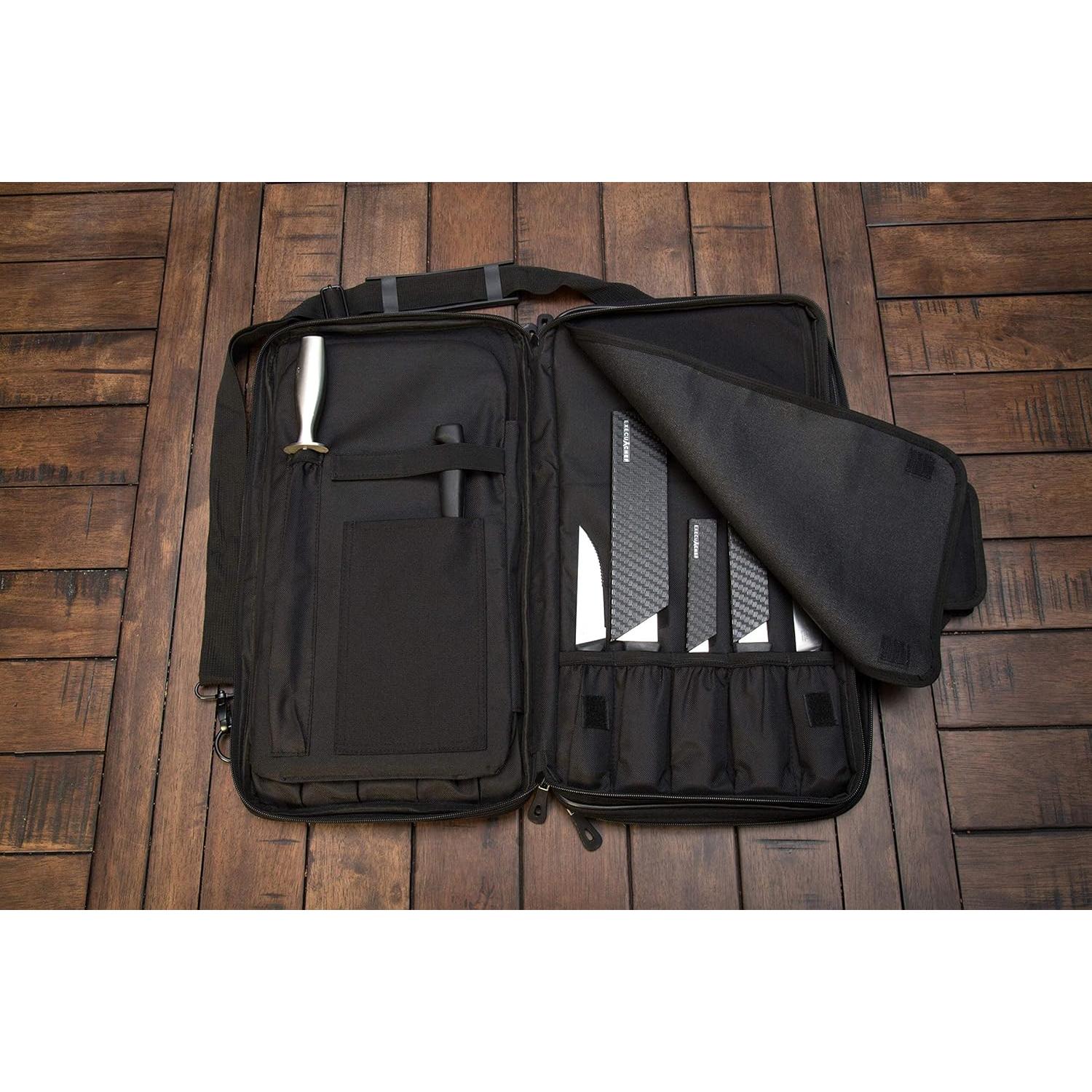 Bolsa de Cuchillos Asaya Chef - 28 Bolsillos Nylon Negro