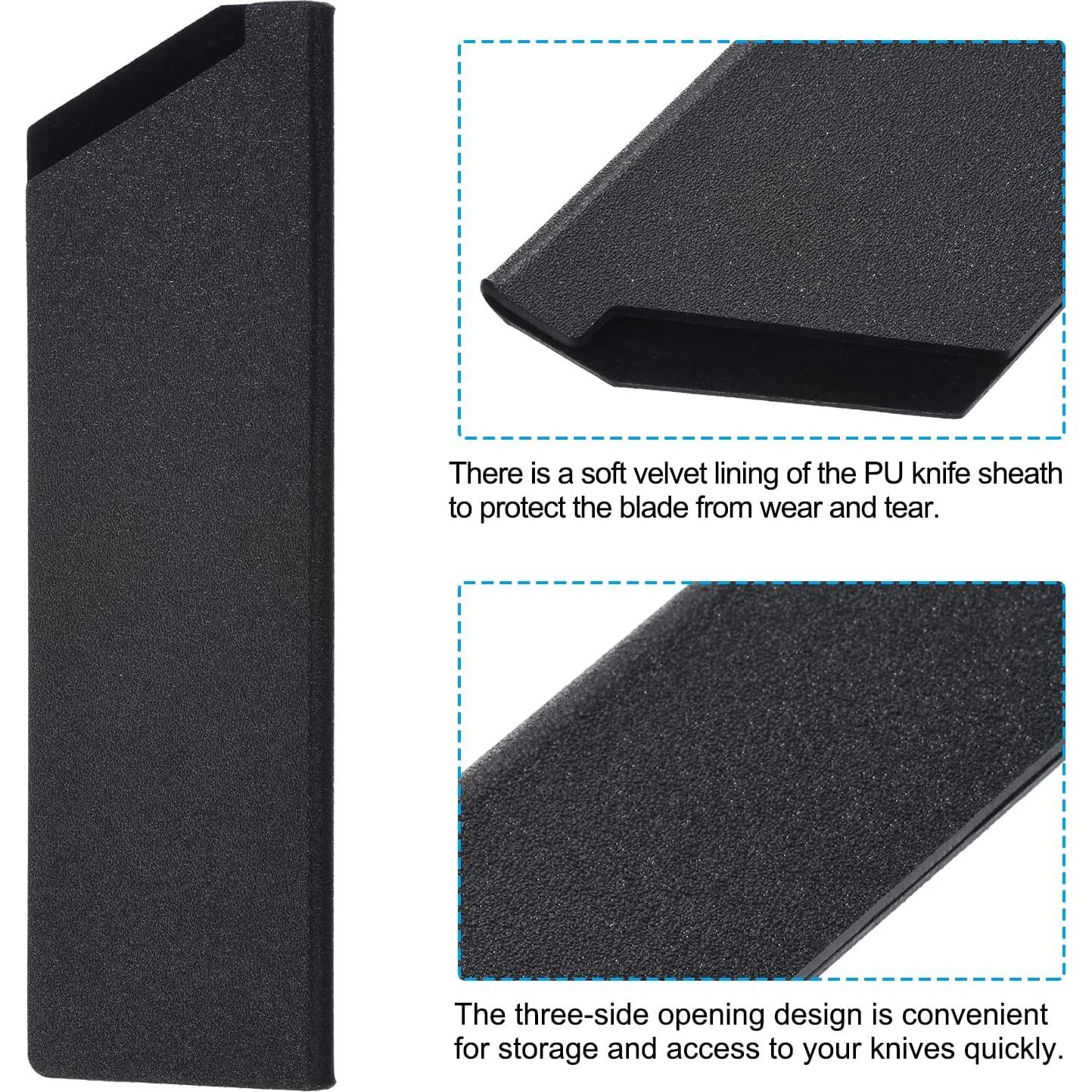 Funda de cuchillo de cocina PATIKIL 7" negra - 3 unidades