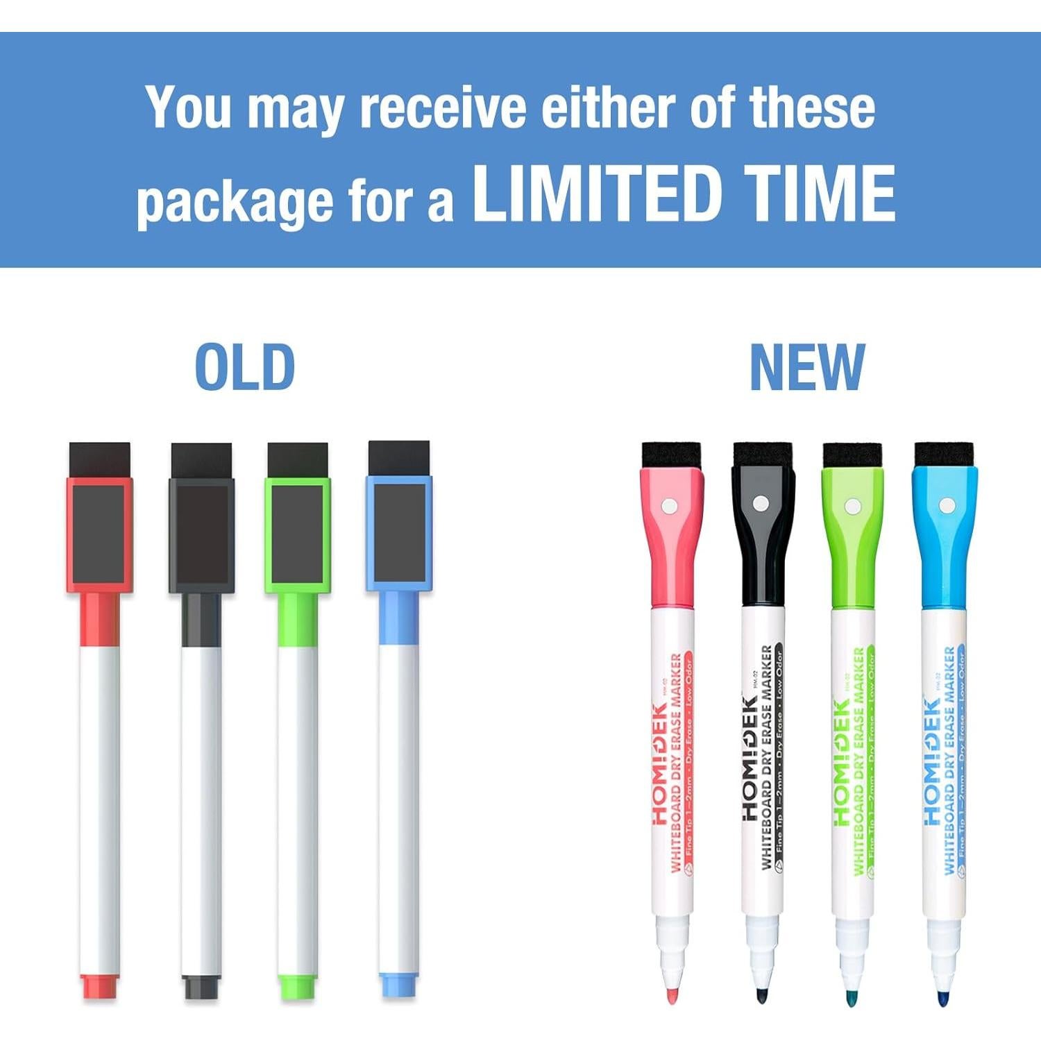 Pizarra Magnética para Nevera HOMiDEK 30.48x20.32 cm con 4 Marcadores